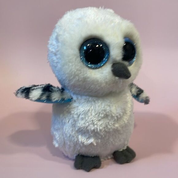 2013 Original Ty Beanie Boos Spells the Owl White/Blue/Grey Excellent Used Con… - Picture 5 of 8